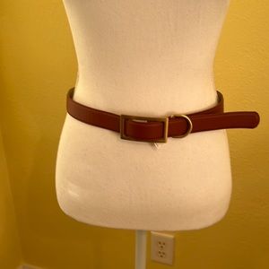 NWT Talbots Brown belt gold buckle size S